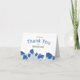 Blue Tulips Sweet 16 Gracias Tarjeta
