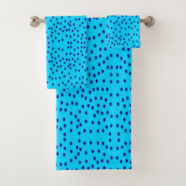 Blue Two Toned Polka Dots