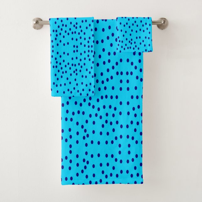 Blue Two Toned Polka Dots (In situ)