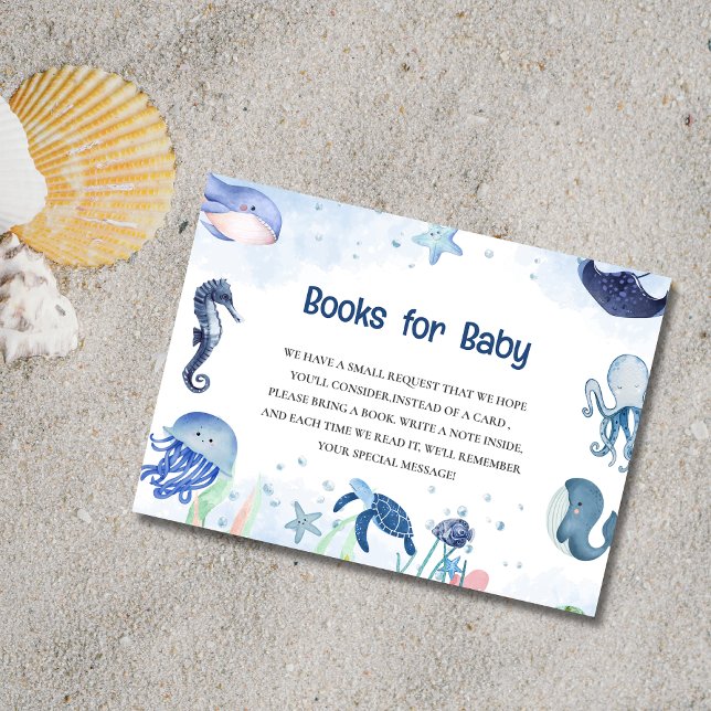 Blue Under sea baby ducha Tarjeta de gabinete para (Subido por el creador)