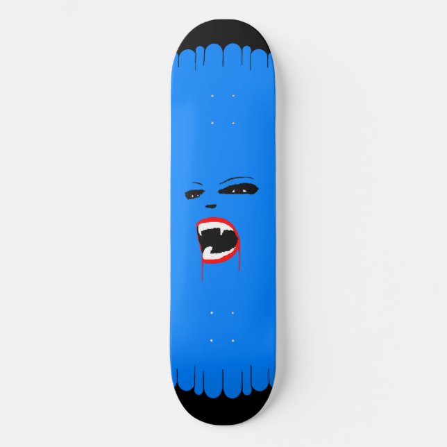 Blue Vamp Custom Skateboard (Anverso)