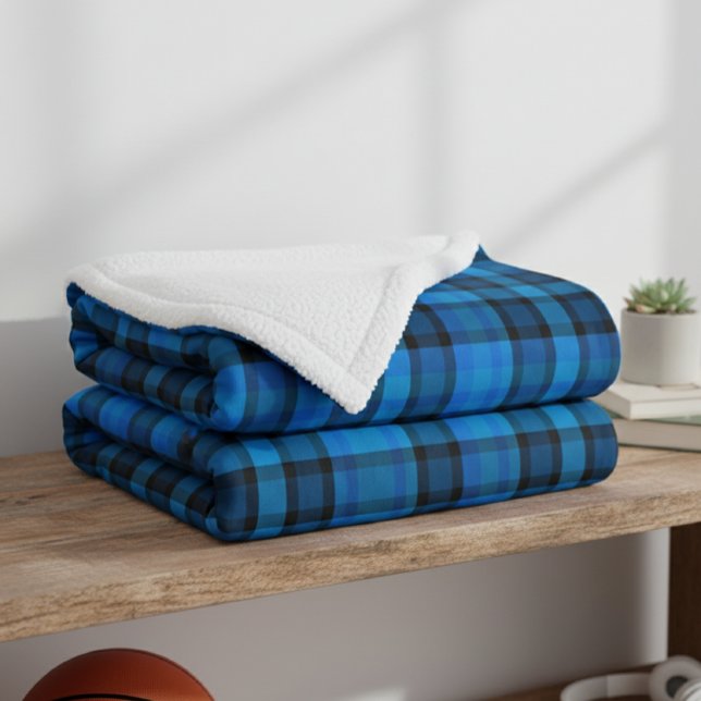 Blue Vichy Check Polar Fleece Blanket (Subido por el creador)