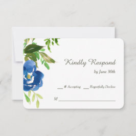 Blue Violet Garden Wedding RSVP