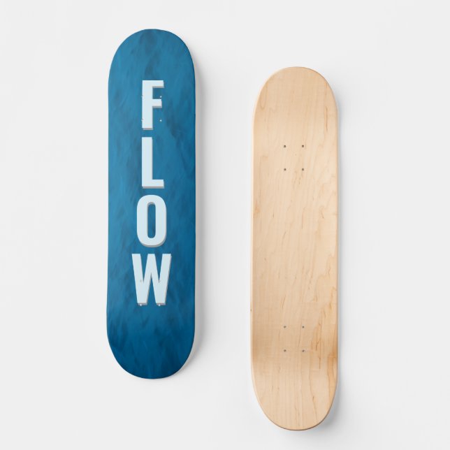 Blue Water Texture Skateboard – Ocean Glide  (Anverso)