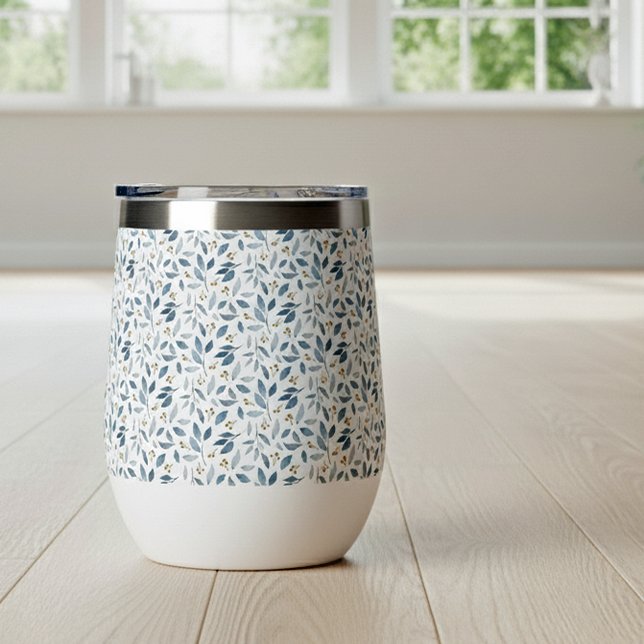 Blue Watercolor Botanical Pattern  (Subido por el creador)