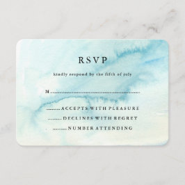 Blue Watercolor de moda Look Bat Mitzvah RSVP