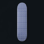 Blue Watercolor Gingham Skateboard<br><div class="desc">Un estilo tan clásico como su A-game,  este divertido skateboard cuenta con un divertido diseño de gingham de color azul marino.</div>