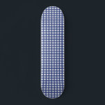 Blue Watercolor Gingham Skateboard<br><div class="desc">Un estilo tan clásico como su A-game,  este divertido skateboard cuenta con un divertido diseño de gingham de color azul marino.</div>