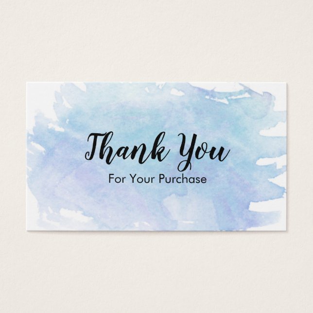 Blue Watercolor Splash Gracias (Frente)