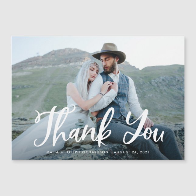 Blue Whimsy | Foto Rústica Boda Gracias (Anverso)