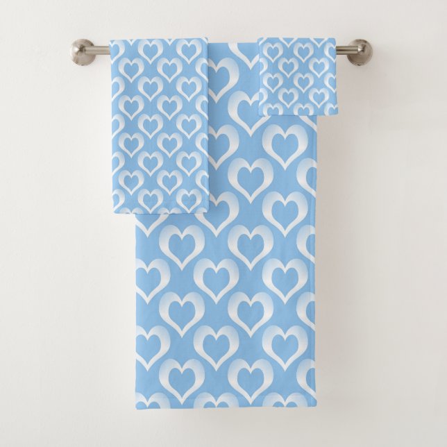 Blue White Hearts Pattern (In situ)