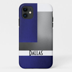 Blue White & Silver - Dallas Iphone 5 Funda -