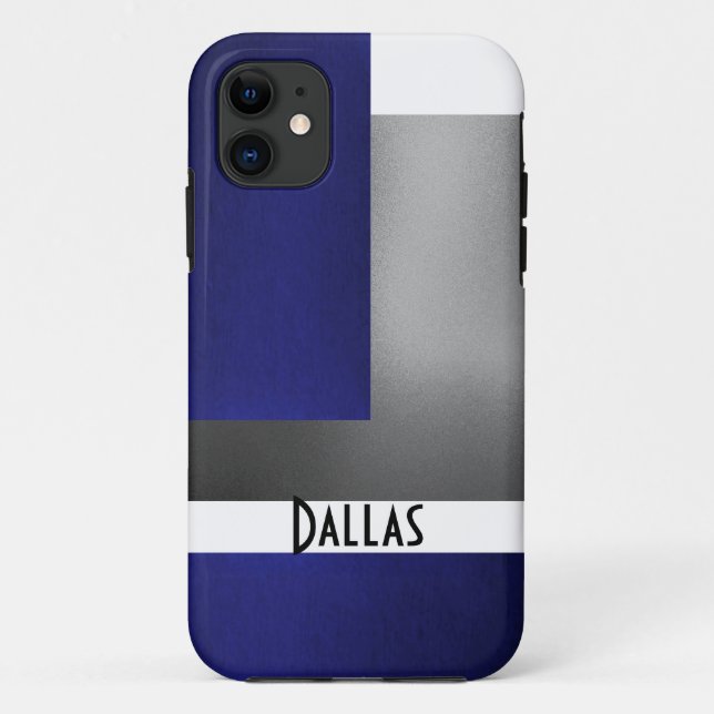 Blue White & Silver - Dallas Iphone 5 Funda - (Reverso)