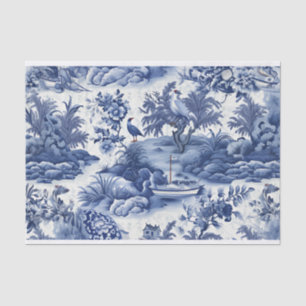 Blue Willow Decoupage 10lb Papel de tejidos, blanc
