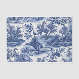 Blue Willow Decoupage 10lb Papel de tejidos, blanc