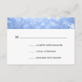 Blue Winter Wonderland Elegant Wedding RSVP
