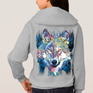 Blue Wolf Hoodie   Hoodie de impresión de fondo c
