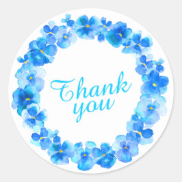 Blue wreath gracias a los pegatinas de arte acuare