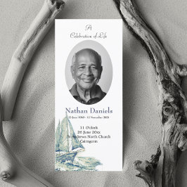 Blue Yacht Celebration of Life Card