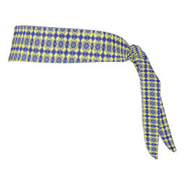 Blue Yellow Checker Argyle Pattern