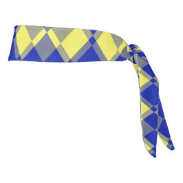 Blue Yellow Checker Argyle Pattern