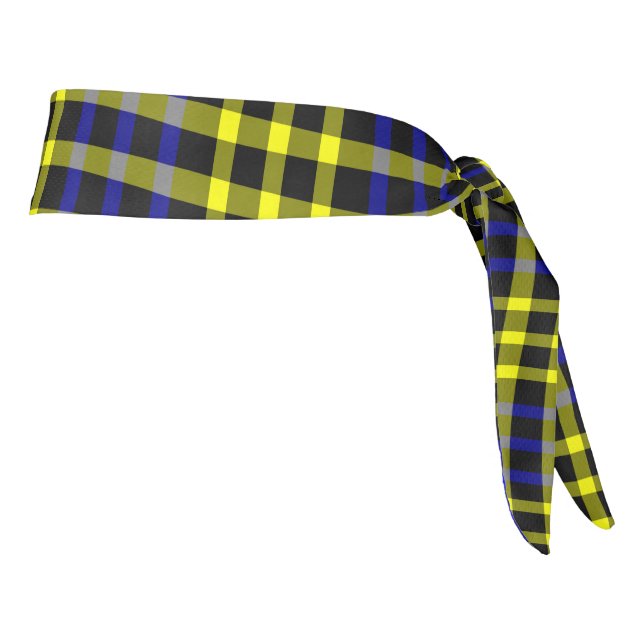 Blue Yellow Plaid Checker Seamless Pattern (Girar 90)