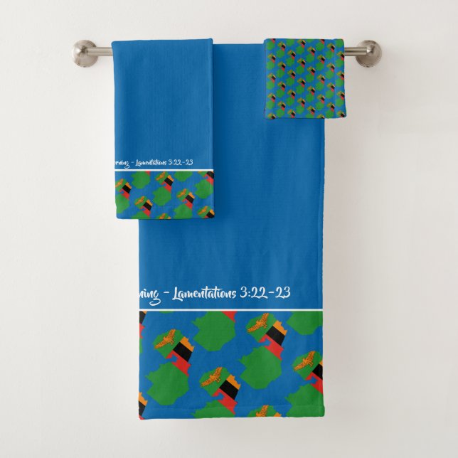 Blue ZAMBIA Scripture Christian Lam 3:23 (In situ)