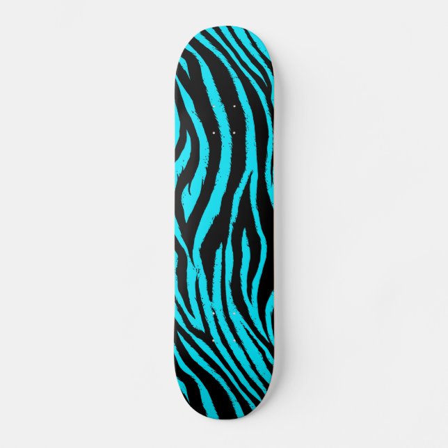 Blue Zebra Skateboard (Anverso)