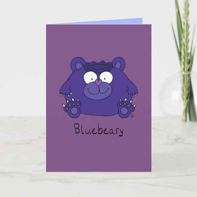 Bluebeary - tarjeta de felicitación divertida del (Anverso)