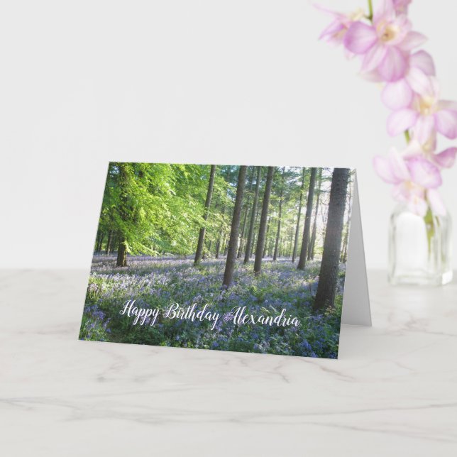 Bluebell Woods - Tarjeta de cumpleaños personaliza (Orquídea)
