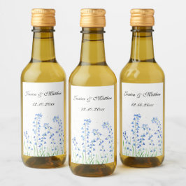 Bluebells Floral Azul Boda de la naturaleza acuare