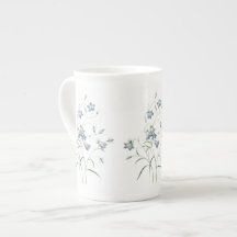 Bluebells por la taza botánica de la porcelana de