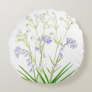 Bluebells y el cojín de algodón con costra de cost