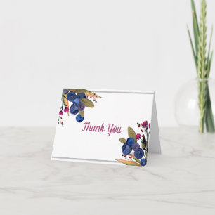 Blueberries Gracias Tarjeta