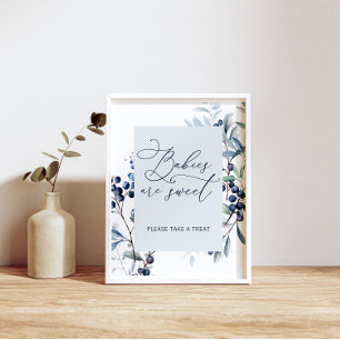 Blueberry Baby Shower Los bebés son Posters dulces