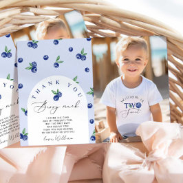 Blueberry Dos dulces cumpleaños foto tarjeta de ag