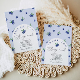 Blueberry gracias berry muchas gracias tarjeta