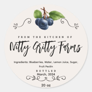 Blueberry Jam Jelly conservar la etiqueta de lata 