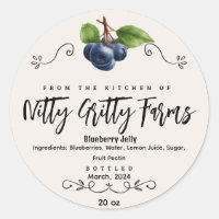 Blueberry Jam Jelly conservar la etiqueta de lata 