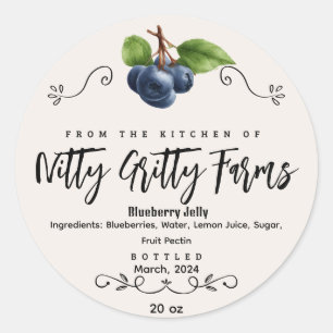 Blueberry Jam Jelly conservar la etiqueta de lata 