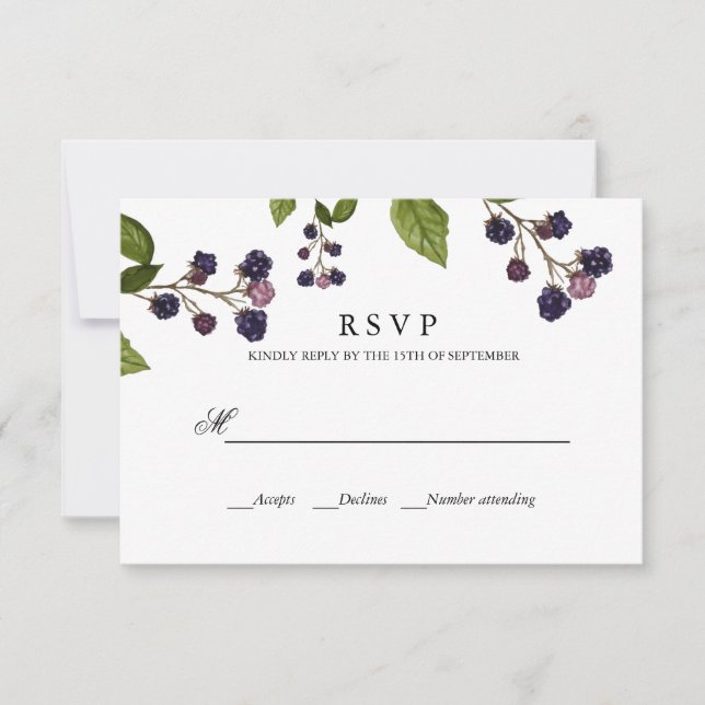 BlueBerry | Respuesta BODA RSVP (Anverso)