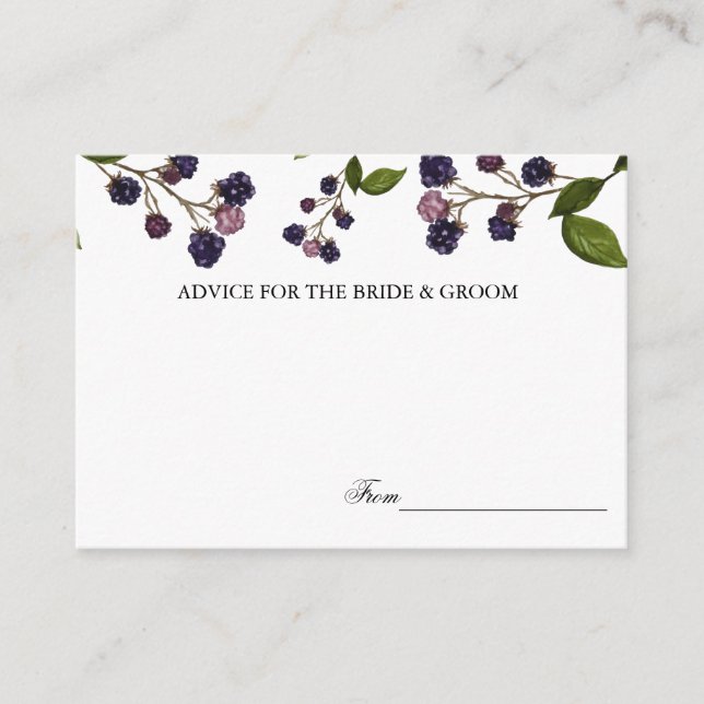 Blueberry | Tarjetas de Boda (Anverso)