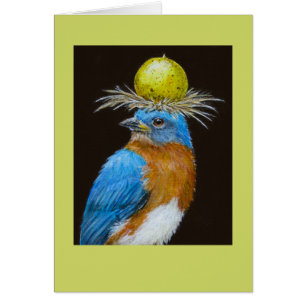 bluebird con la tarjeta del scuppernong