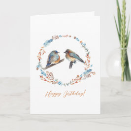 Bluebird Couple Happy Birday