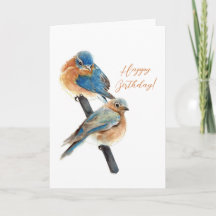 Bluebird Couple Happy Birday