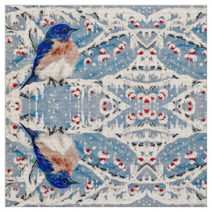 Bluebird de la montaña en tela de la baya del