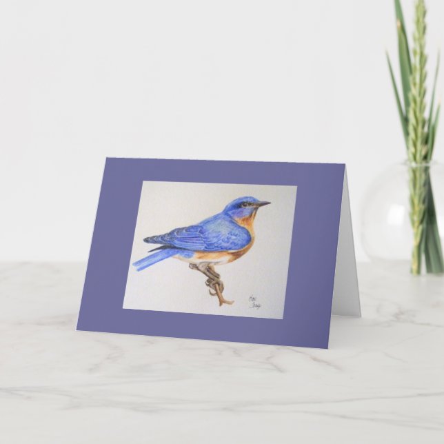 Bluebird de la tarjeta de felicitación de la (Anverso)