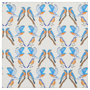 Bluebirds de la tela de la felicidad