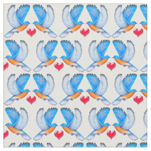 Bluebirds de la tela de la felicidad