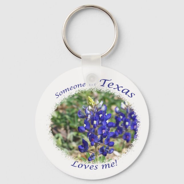 Bluebonnet "Alguien en Texas me ama". Llavero (Anverso)